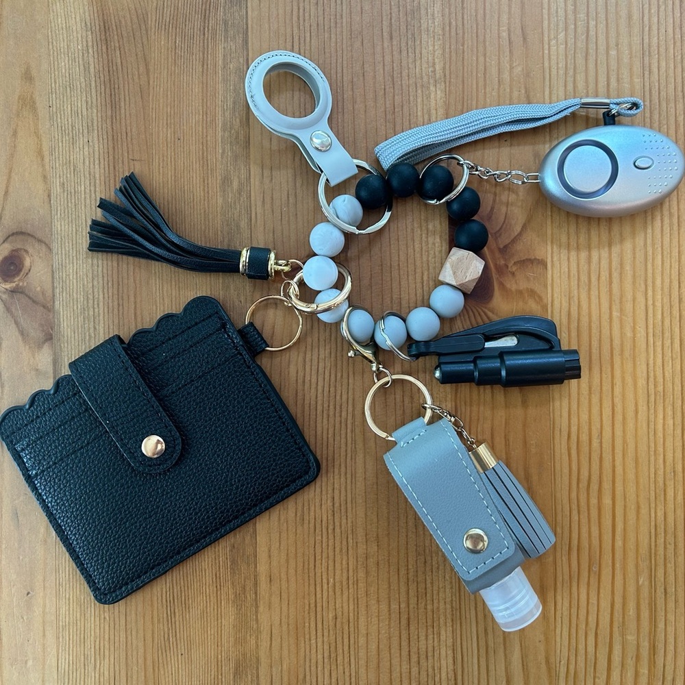 Safety keychain wristlet- graduation gift